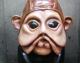 Nien nund Star Wars mask latex, never seen, retornó Jedi, Mike Quinn, movie, Starwars, Halloween, cosplay, costume, movie