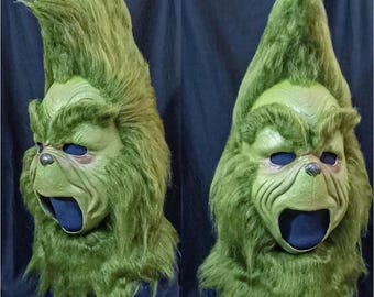 Green monster+ hands ( latex mask + hands) #movie #grinchyy