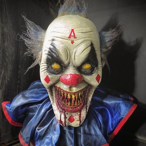 clown mask latex, terror, halloween, cosplay, movie, clown,gif, mask