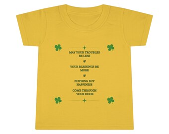 St. Patrick's Day Irish Blessing Toddler T-shirt in Cotton
