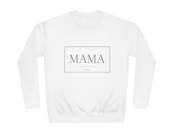 MAMA (Est. 2024) Crew Neck Sweatshirt for new moms, mom-to-be, mama, mama-to-be, new mama