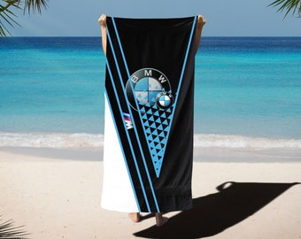 Von der BMW M Serie inspiriertes Strandtuch 70cm x 140cm - Schlankes Automobildesign