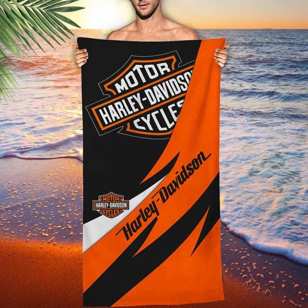 Harley-Davidson Themed Strandtuch - 70x140cm Bold Biker Lifestyle Accessoire