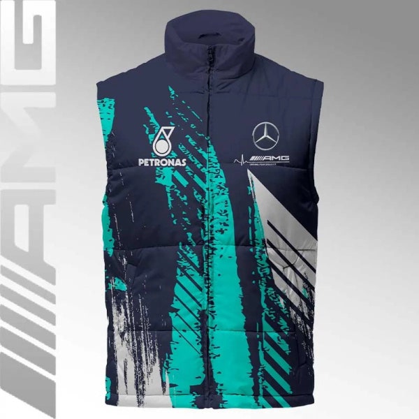 Mercedes AMG Petronas Formula 1 Team Inspired Puffer Vest - Sporty & Stylish