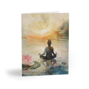 Yoga | 8er Pack Grußkarten mit Umschlägen