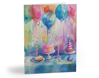 Birthday | 8 Pack Greeting Cards with Envelopes