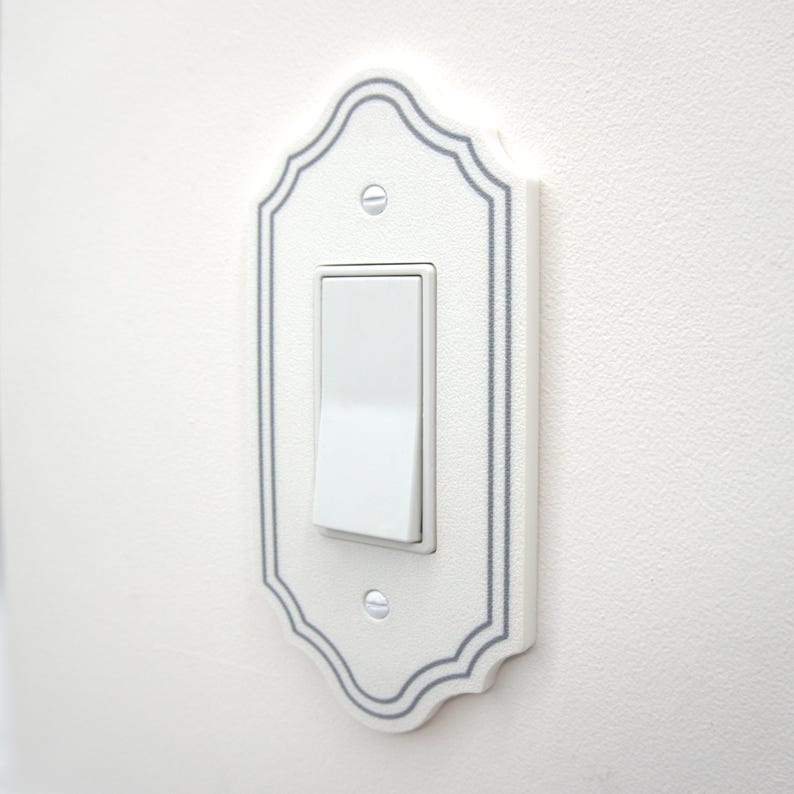 Vintage Light Switch Cover Two Tone Victorian Switch Decorative Switch Wall Plate Ornate Home Decor Classic Interior Decor image 9