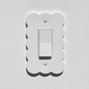 Pastel White Cloud Light Switch Cover Single Rocker Custom Design Replacement Switch Cover Plate Baby Shower Gift