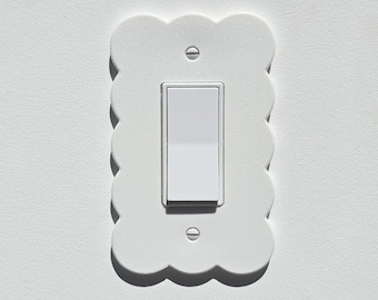 Pastel White Cloud Light Switch Cover Single Rocker Custom Design Replacement Switch Cover Plate Baby Shower Gift