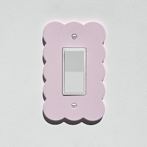 Pastel Pink Cloud Light Switch Cover Single Rocker Custom Design Replacement Switch Cover Plate Baby Shower Gift