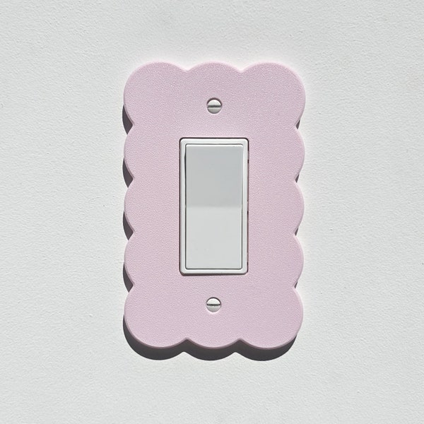 Pastel Pink Cloud Light Switch Cover Single Rocker Custom Design Replacement Switch Cover Plate Baby Shower Gift