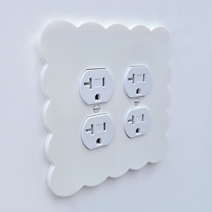 Pastellvitt moln 2-vägs duplexuttagsskydd Dubbelt specialdesignat reservuttagsskydd Babyshower-present