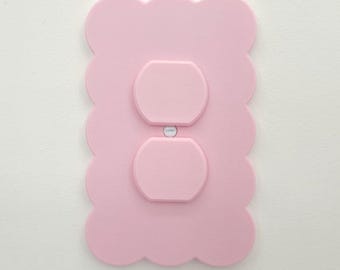 Pastel Pink Cloud Outlet Plug Cover Matching Pastel Cloud Outlet Plate Custom Nursery Room Decor Baby Shower Gift Girls Cloudcore Dopamine