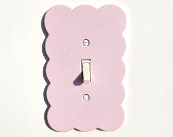Tapa de interruptor de luz con diseño personalizado de nube rosa pastel, de un solo interruptor, placa de repuesto para interruptor, ideal para baby shower.