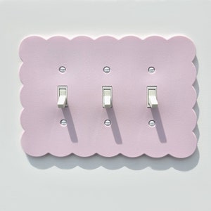 Pastel Pink Cloud Light Switch Cover Triple Toggle Custom Design Replacement Switch Cover Plate Baby Shower Gift