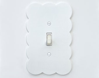 Pastel White Cloud Light Switch Cover Single Toggle Custom Design Replacement Switch Cover Plate Baby Shower Gift