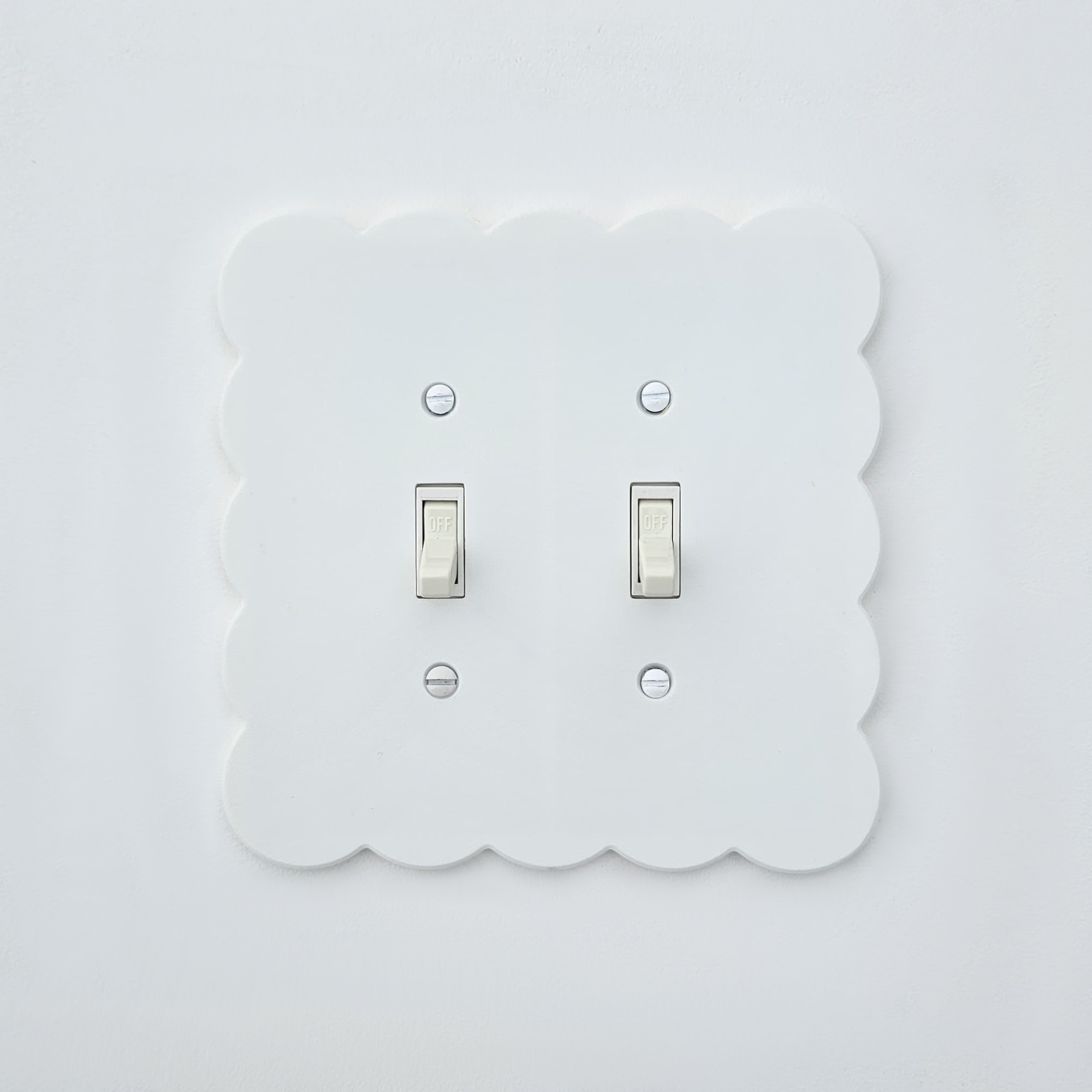 Pastel White Cloud Light Switch Cover Double Toggle Custom Design Replacement Switch Cover Plate Baby Shower Gift