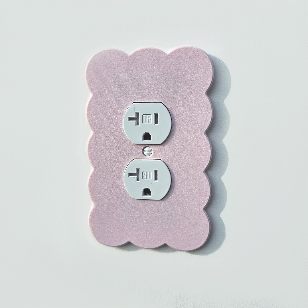 Pastel Pink Cloud 1-gang Single Outlet Cover Custom Design Replacement ...