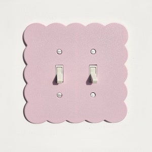 Pastel Pink Cloud Light Switch Cover Double Toggle Custom Design Replacement Switch Cover Plate Baby Shower Gift