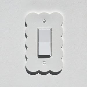Pastel White Light Switch Cover Single Rocker Custom Design Replacement Switch Cover Plate Baby Shower Gift