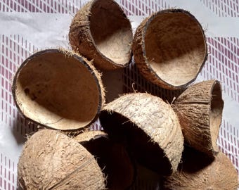 natural coconut shell halves for candle, beads, jewelry, ornaments, craft , buttons, ear rings, necklace making, natural home decor