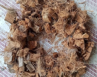 Trozos de cáscara de coco natural, cáscara de coco secada al sol para orquídeas, plantas de interior, turba de coco para jardinería