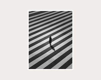 Minimalist Street Fine Art Photography: Black White Wall Decor (Digital Download)