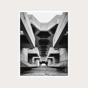 Geometric Monolith Fine Art Photography: Black White Wall Decor (Digital Download)