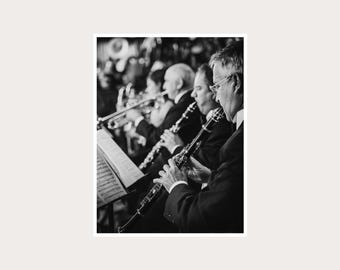 Woodwind Musicians Fine Art Photography: Black White Wall Decor (Digital Download)