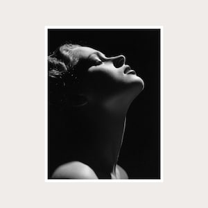 Dramatic Woman Portrait Fine Art Photography: Black and White Wall Art (Digital Download)