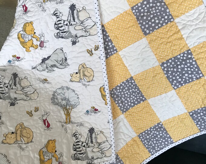 Winnie the Pooh Baby Quilt Etsy