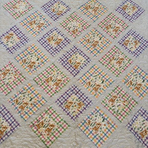 Square in a Square Easter Throw Quilt image 2