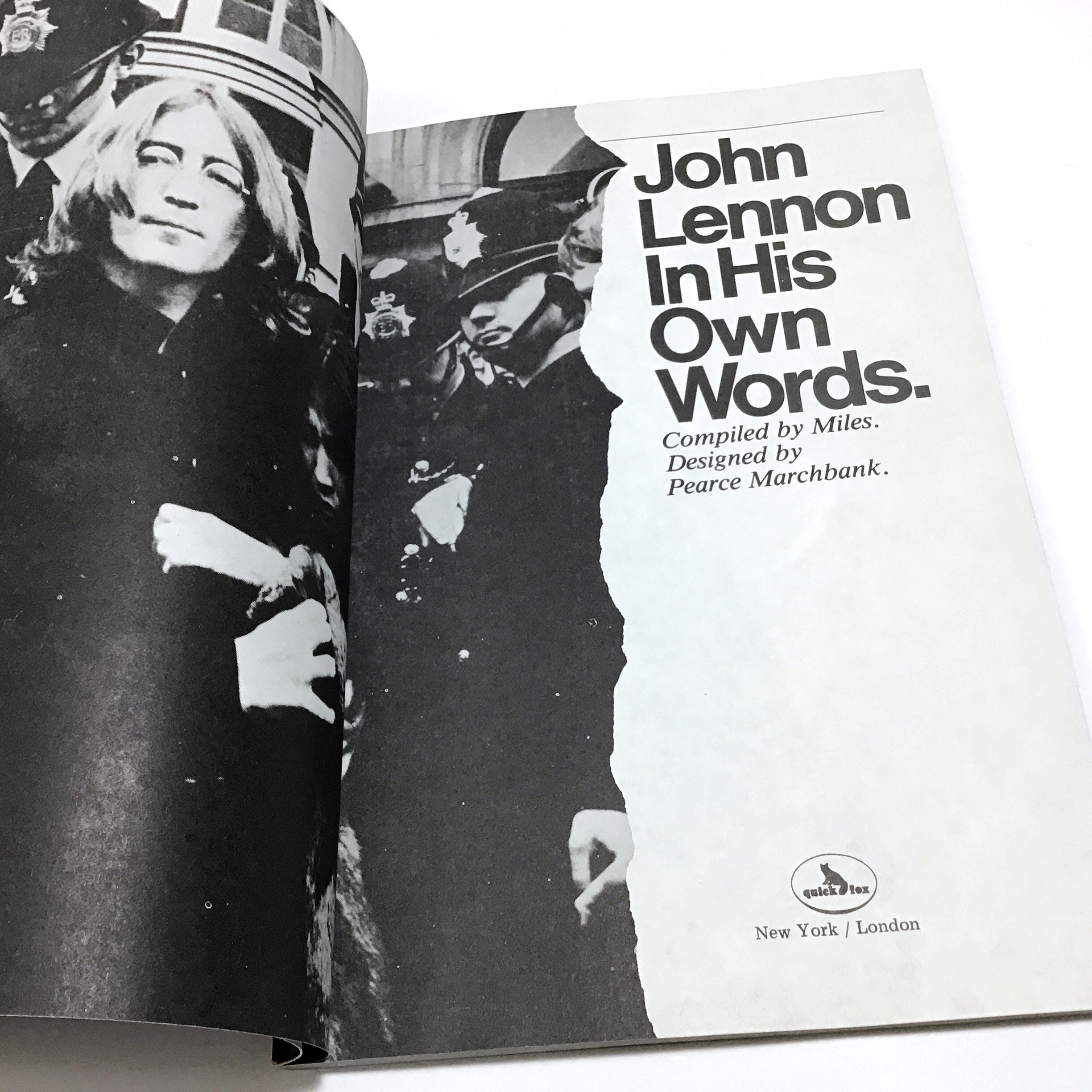John Lennon in His Own Words - Vintage 1981 Softcover Book - Quick
