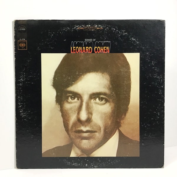 Leonard Cohen - Songs of Leonard Cohen - Disque vinyle stéréo vintage 1968, Columbia CS 9533 - Folk rock classique des années 60, So Long Marianne