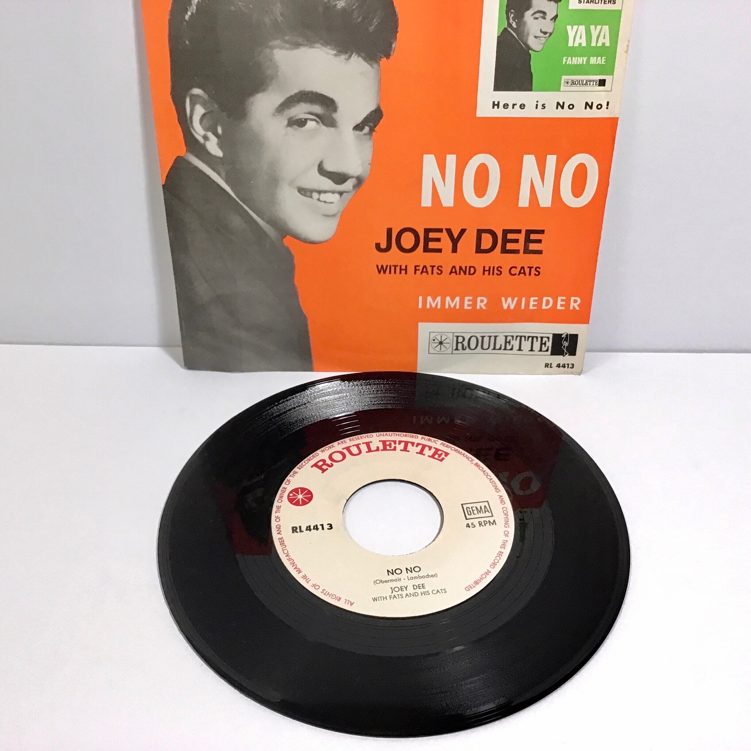 Joey Dee With Fats and His Cats – No No / Immer Wieder - Vintage 7