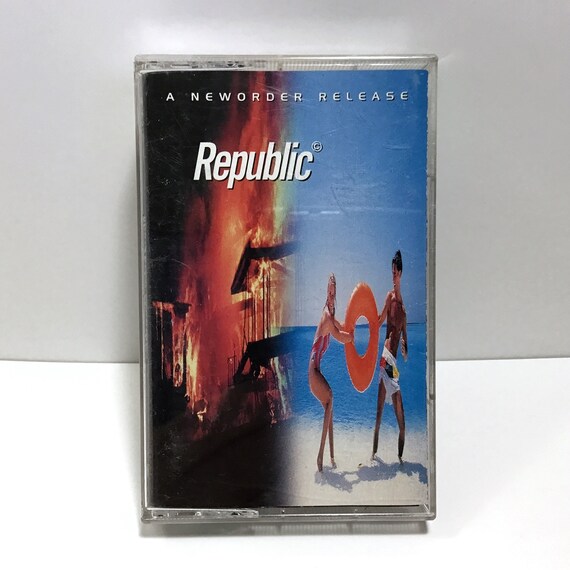 New Order - Republic - Original 1993 Cassette Tape Qwest Records - Classic Synthpop Album, 90s Electronic Dance Music, Joy Division
