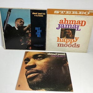 3 Amhad Jamal Vintage Vinyl Albums - Amhad Jamal Trio at the Pershing / Happy Moods / Tranquility - Classic 1960s Jazz Piano Music