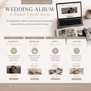 E-mailtemplates voor de verkoop van trouwalbums | Marketingreeks voor fotografen (digitale download)
