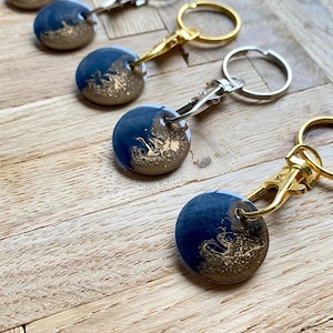 Einkaufswagenlöser Blau Gold • Einkaufswagenchip • Einkaufschip • Schlüsselanhänger Einkaufschip • praktische Geschenke • Einkaufshelfer