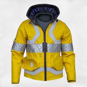 Cyberpunk 2077 Edgerunners David Martinez Yellow Gaming leather Jacket