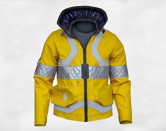 Cyberpunk 2077 Edgerunners David Martinez Yellow Gaming leather Jacket