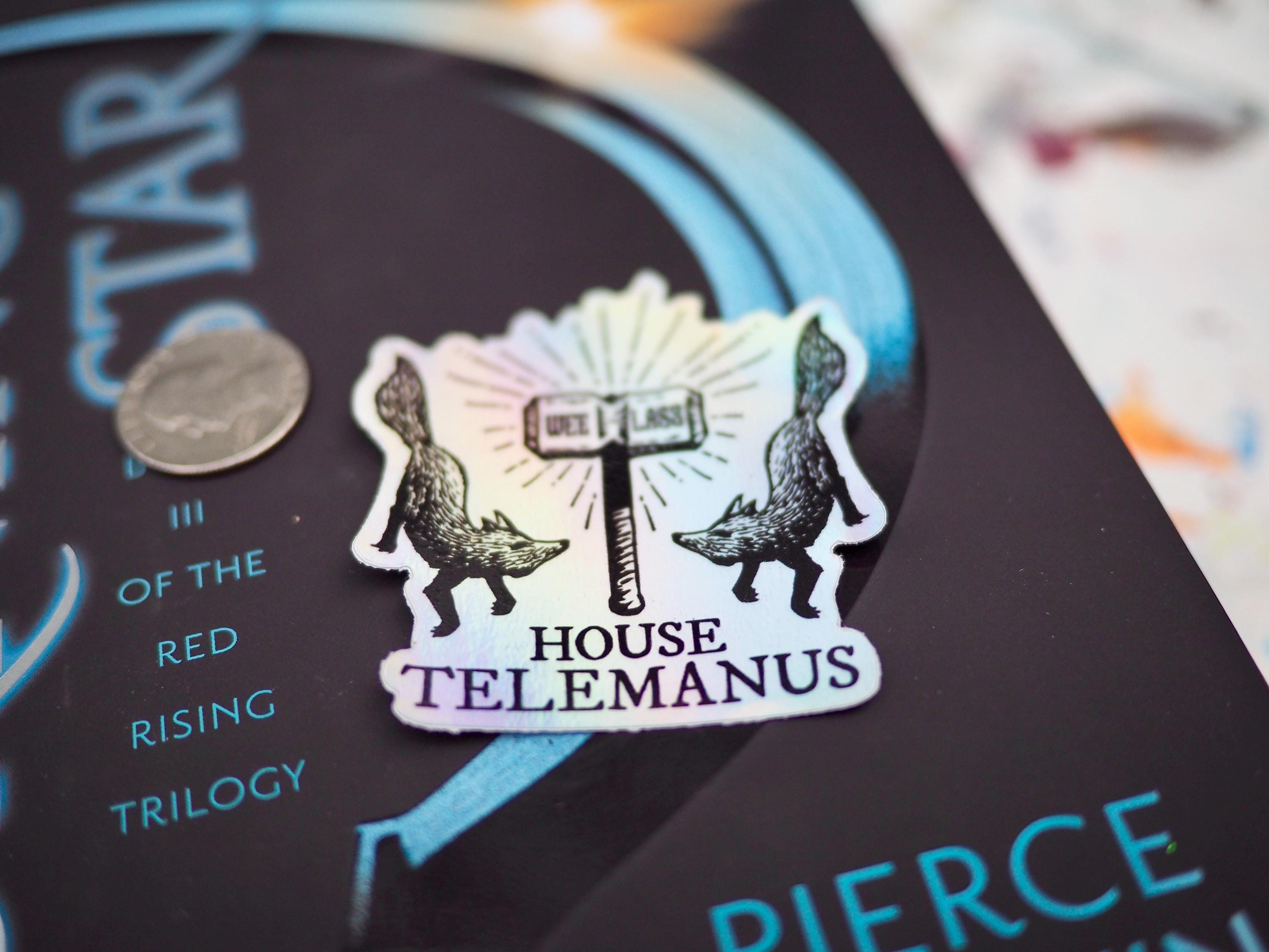 Red Rising Merch Pin Red Rising Merch, House Telemanus Sticker, Holographic, Free US ...