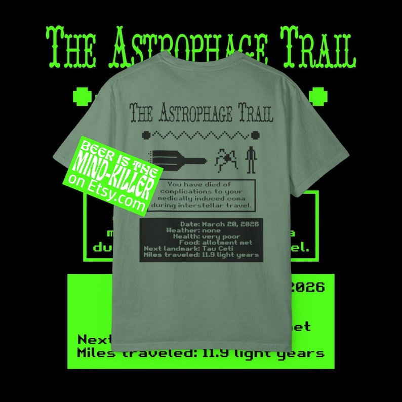 Project Hail Mary Merch, The Astrophage Trail, Comfort Colors, Unisex Garment-Dyed T-shirt, Multiple Colors image 5