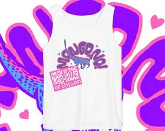 Mongo, ¡No! (Es Kiwi), Camiseta sin mangas unisex teñida en prenda Comfort Colors, Calabozo Carl
