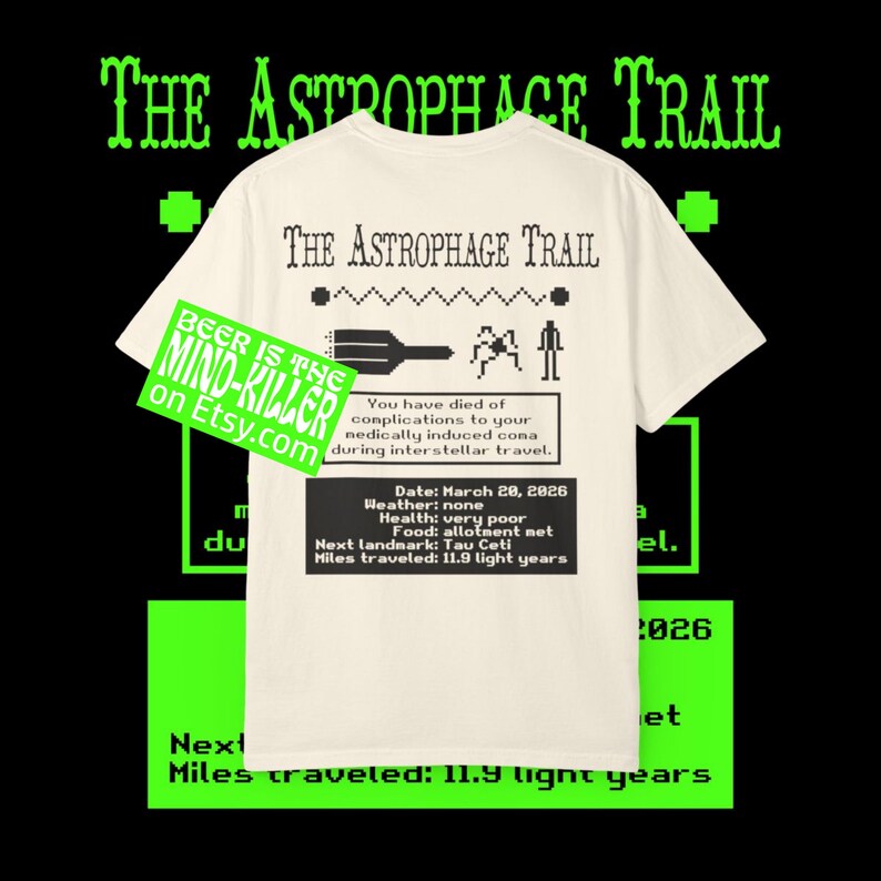 Project Hail Mary Merch, The Astrophage Trail, Comfort Colors, Unisex Garment-Dyed T-shirt, Multiple Colors image 3
