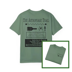 Produtos do Projeto Hail Mary, The Astrophage Trail, Comfort Colors, Camiseta Unissex Tingida em Tecido, Várias Cores