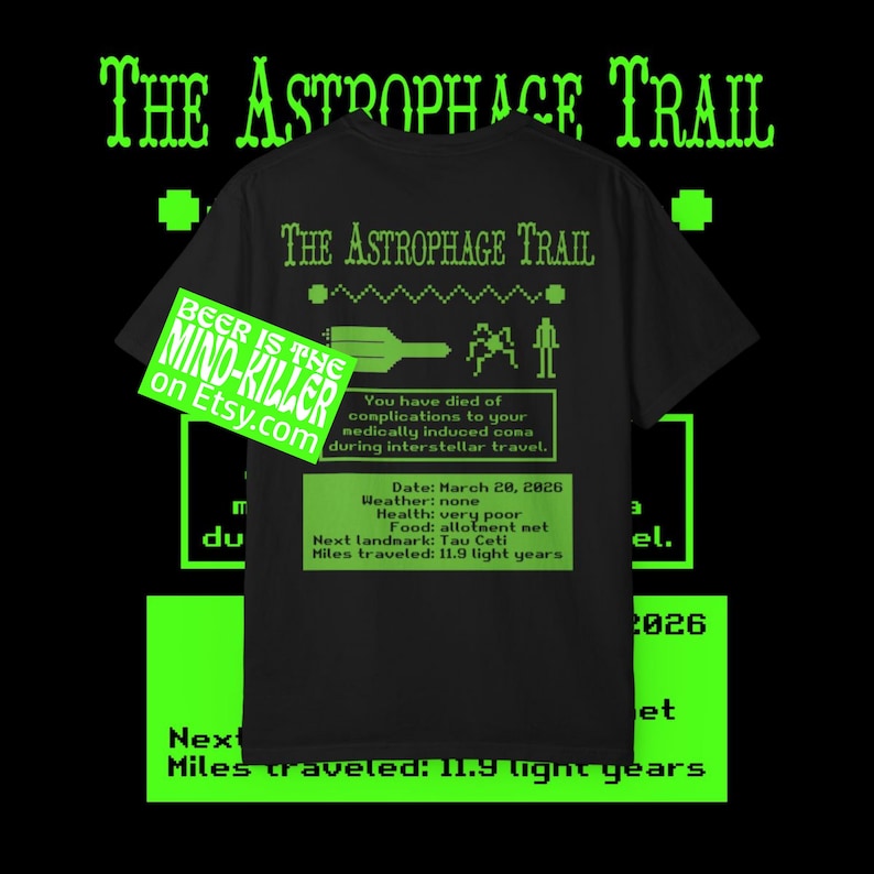 Project Hail Mary Merch, The Astrophage Trail, Comfort Colors, Unisex Garment-Dyed T-shirt, Multiple Colors image 1