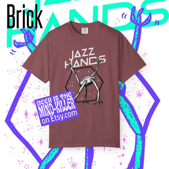 Jazz Hands, Front Graphic Only, Project Hail Mary, Comfort Colors