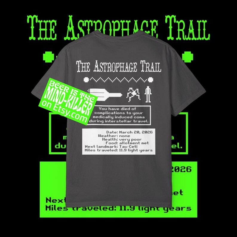 Project Hail Mary Merch, The Astrophage Trail, Comfort Colors, Unisex Garment-Dyed T-shirt, Multiple Colors image 7