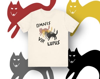 Omnis Vir Lupus, Red Rising, Unisex Jersey Short Sleeve Tee